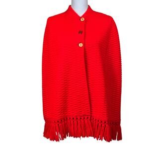 Ades of California dramatic vintage fringe cape, festival, 60s style, editorial